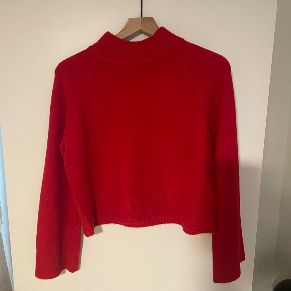 NWOT Red Mockneck Sweater